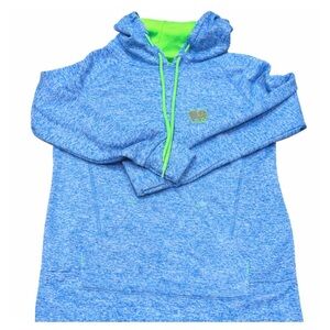 Ivory Ella Blue pullover Hoodie w/ Neon Green lined hood  (Elephant logo) Size M